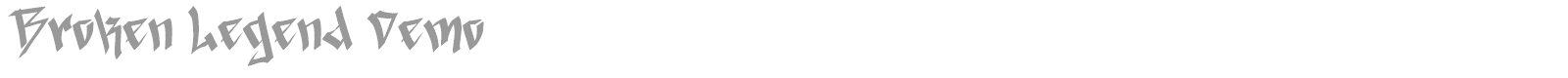 Broken Legend font preview